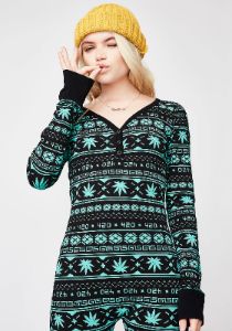 MJ All Day Leaf Onesie sold by Dolls Kill