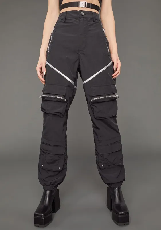 Make 'Em Sweat Nylon Cargo Pants sold by Dolls Kill