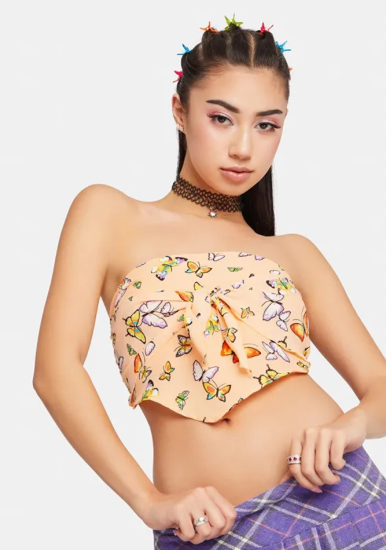Cantaloupe Let's Wing It Tube Top sold by Dolls Kill
