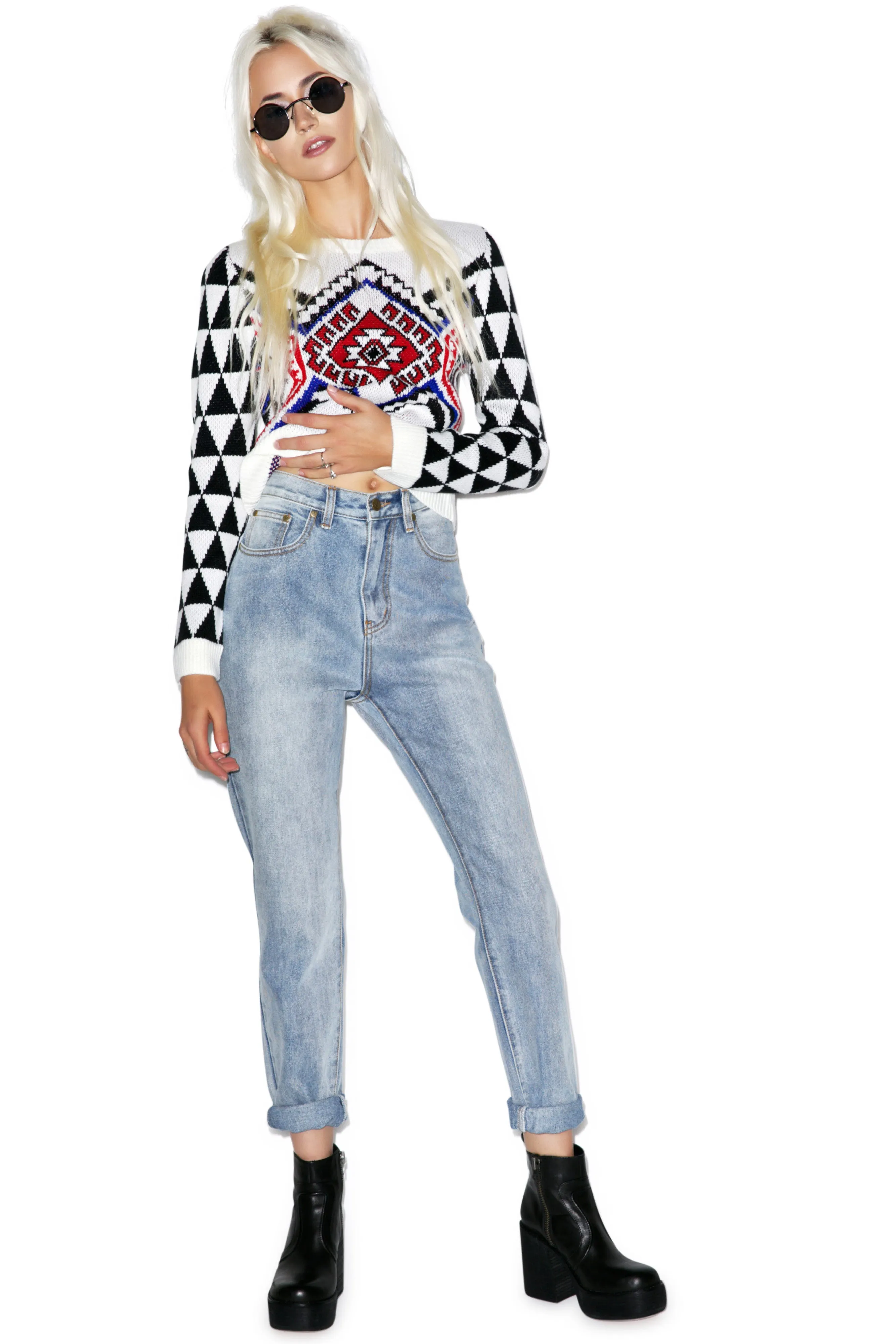 Blue Skies Straight Leg Jeans sold by Dolls Kill