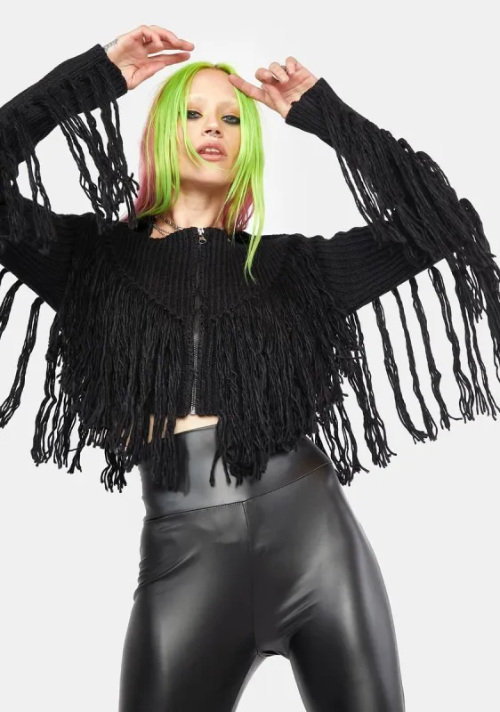 Came For Keeps Fringe Jacket sold by Dolls Kill
