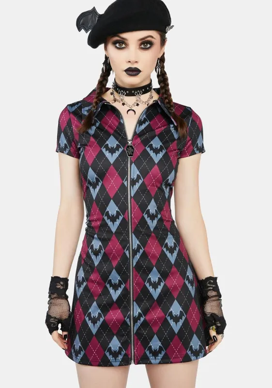 Bat To School Mini Dress sold by Dolls Kill