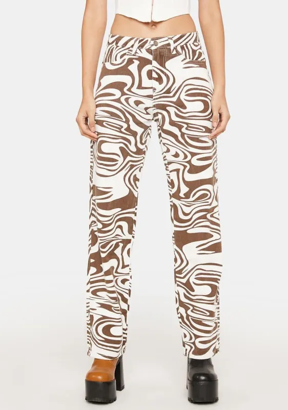 Keep Score Swirl Print Pants sold by Dolls Kill