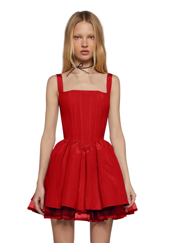 Magic Moves Corset Dress - Red sold by Dolls Kill