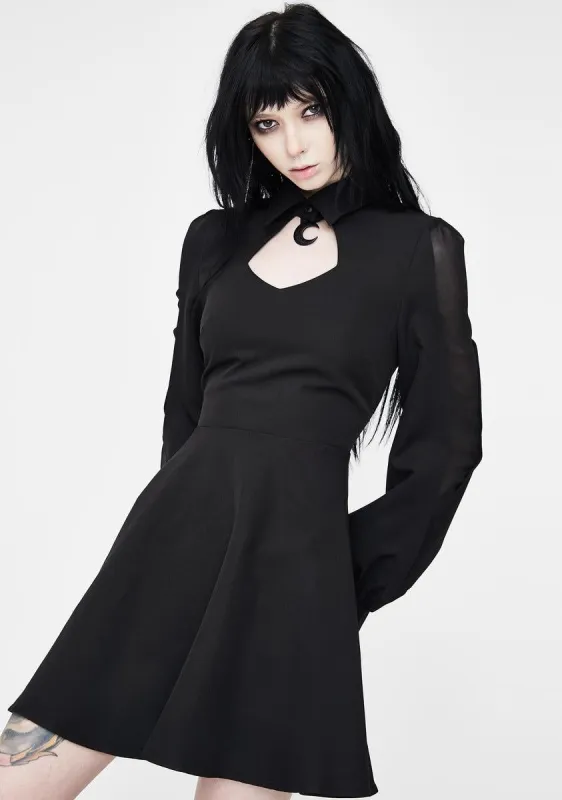 Moon Cut Out Mini Dress sold by Dolls Kill