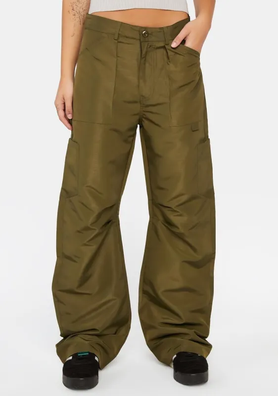 Jungle Green Miami Vice Swish Pants sold by Dolls Kill