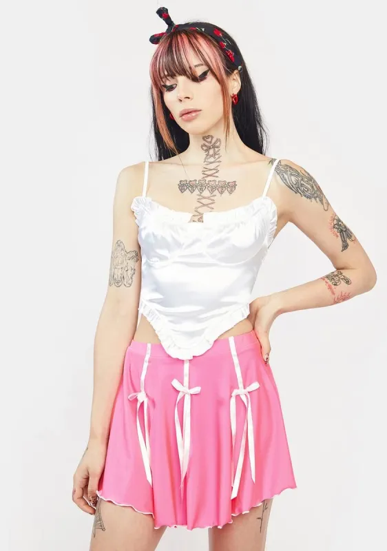 It’s My Town Satin Crop Top sold by Dolls Kill