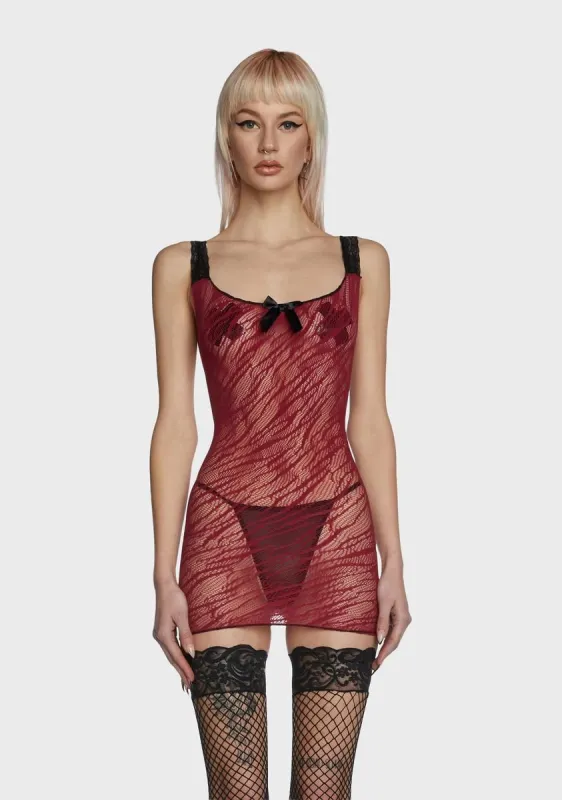 Bold Desires Lace Up Fishnet Dress sold by Dolls Kill
