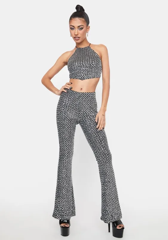 Bust A Move Sequin Pants Set sold by Dolls Kill