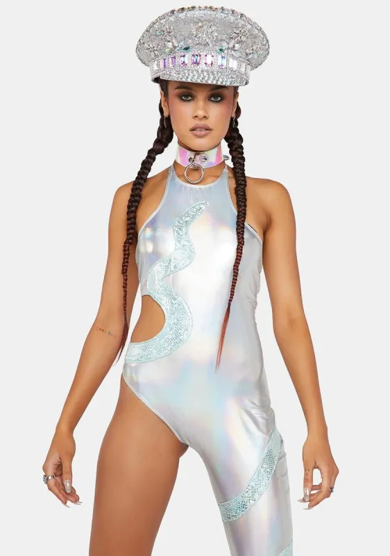 Viper Mentality Holographic Catsuit sold by Dolls Kill