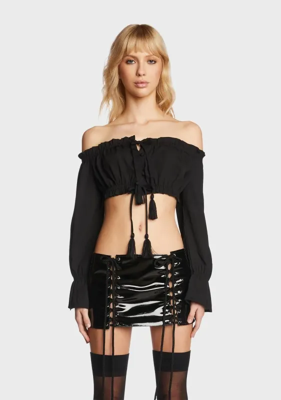 Chic Nights Off The Shoulder Top sold by Dolls Kill