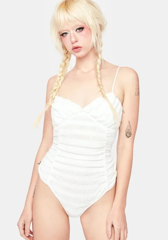Lay With Me Ruched Bodysuit sold by Dolls Kill