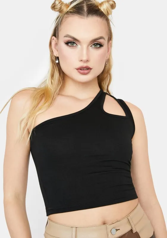 Next Level One Shoulder Crop Top sold by Dolls Kill