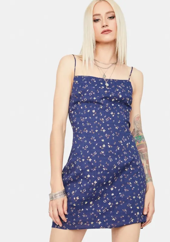 Wishful Thinking Floral Tie Back Dress sold by Dolls Kill