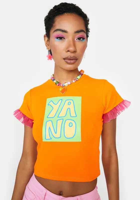 Sassy Ruffle Graphic Tee sold by Dolls Kill