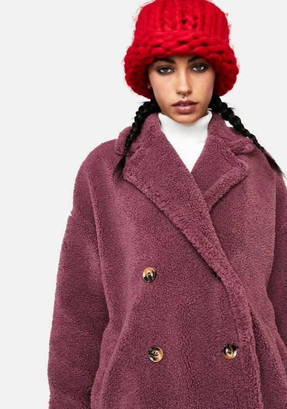 Follow The Winds Fuzzy Peacoat sold by Dolls Kill
