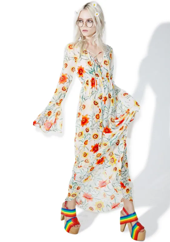 Wild Daisy Lace Up Dress sold by Dolls Kill