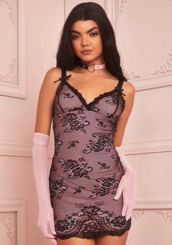 Secret Affair Lace Mini Dress sold by Dolls Kill