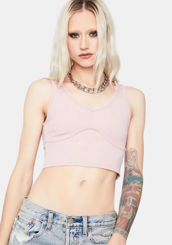 Blush Keep It Poppin' Underwire Crop Top sold by Dolls Kill
