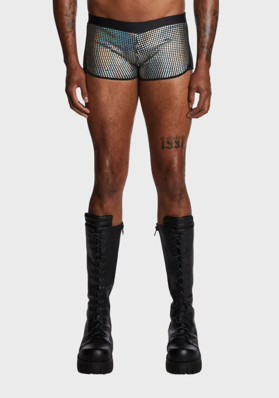 Disco Time Mens Booty Shorts sold by Dolls Kill