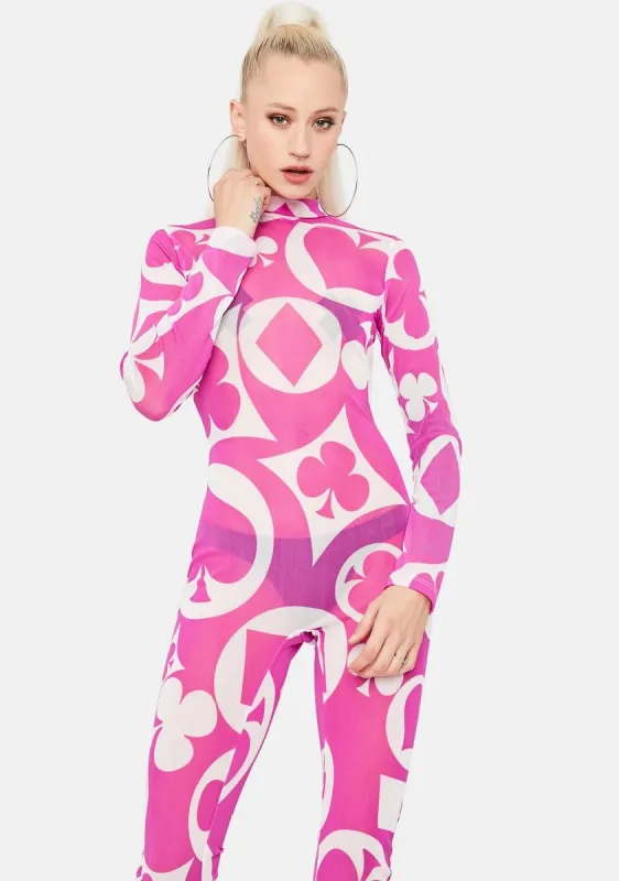 Royal Flush Mesh Catsuit sold by Dolls Kill