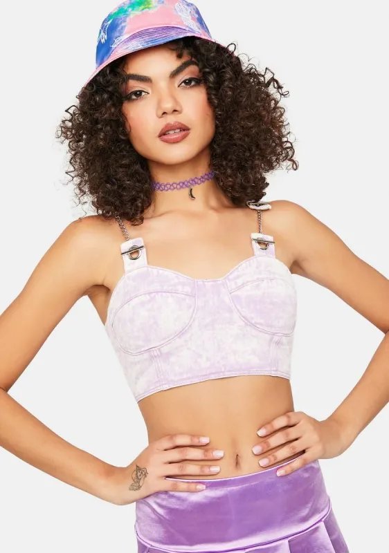 Outta Limits Lilac Crop Top sold by Dolls Kill