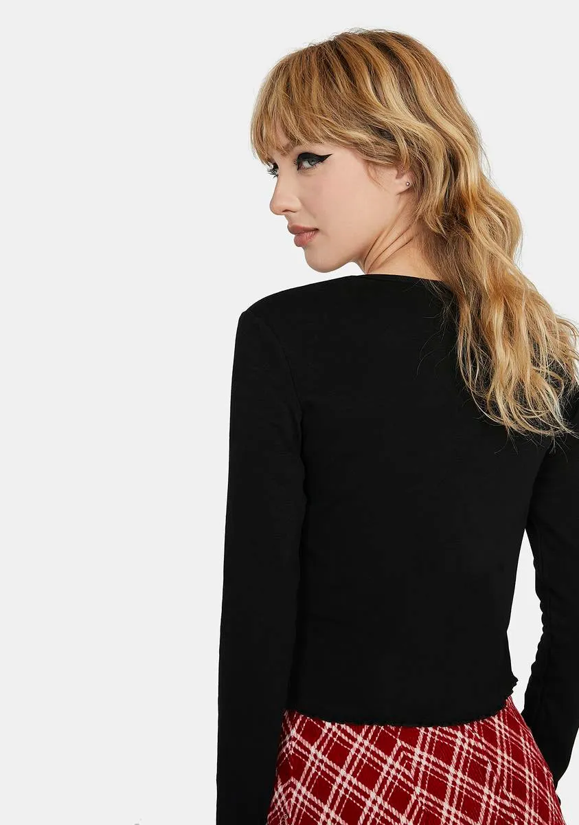 Fields Forever Long Sleeve Crop Top sold by Dolls Kill product image thumbnail 4