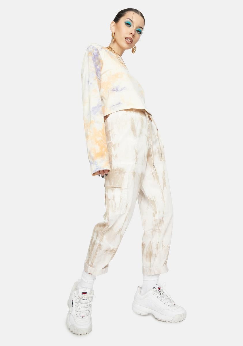 Tie Dye Cuffed Cargo Pants sold by Dolls Kill product image thumbnail 2