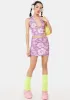 Purple Hibiscus Halter Top sold by Dolls Kill