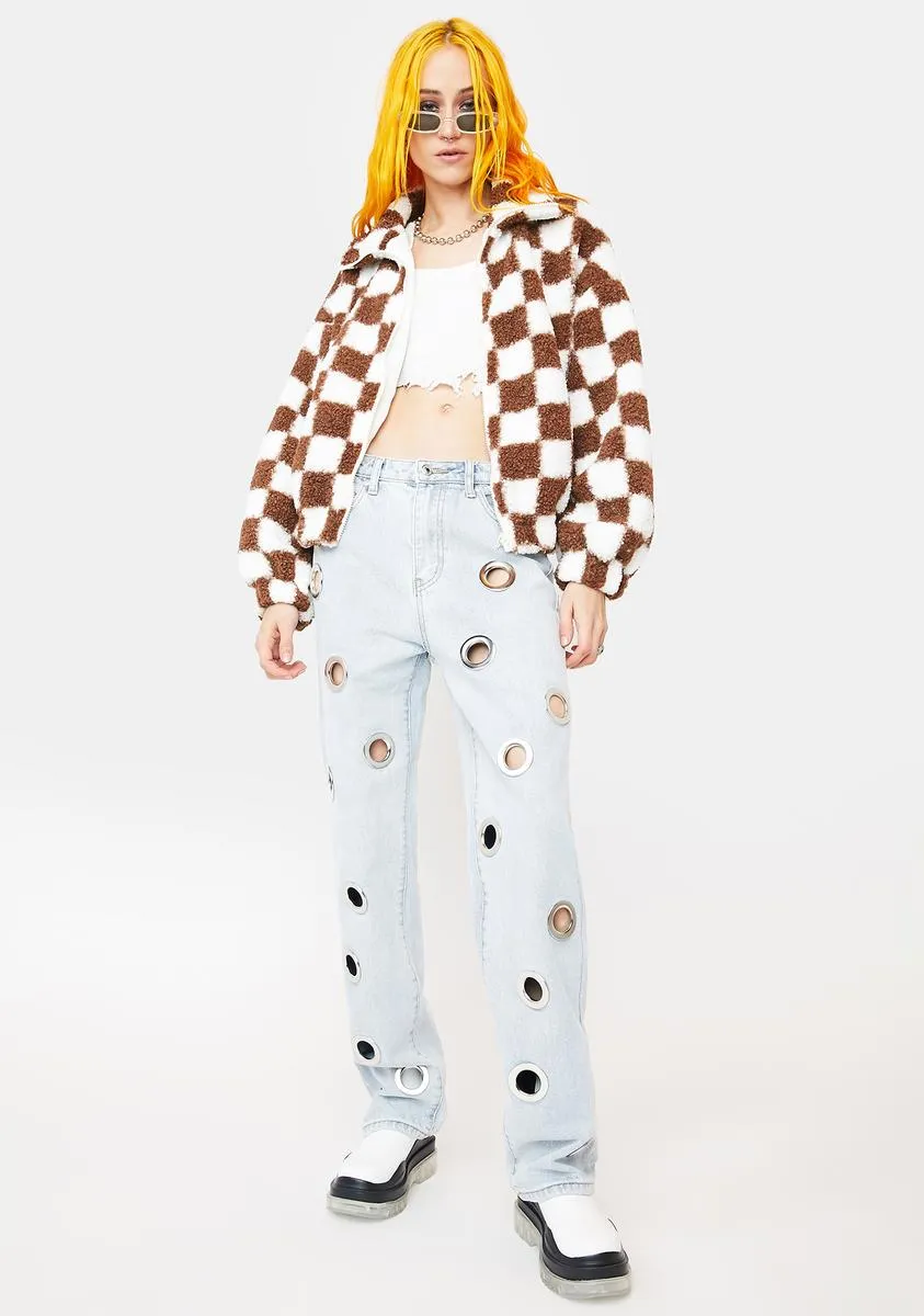 Next Move Sherpa Checkered Jacket sold by Dolls Kill product image thumbnail 3