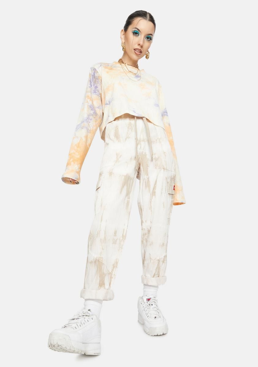 Tie Dye Cuffed Cargo Pants sold by Dolls Kill product image thumbnail 3