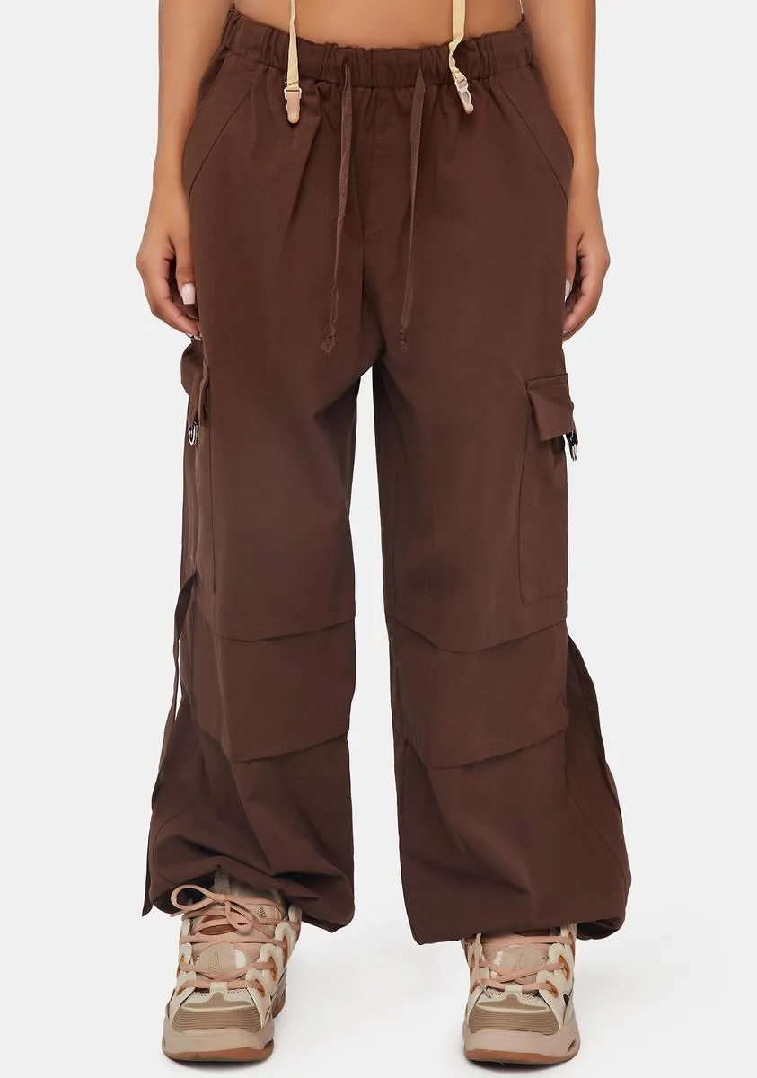 One To Beat Parachute Cargo Pants sold by Dolls Kill