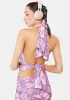 Purple Hibiscus Halter Top sold by Dolls Kill