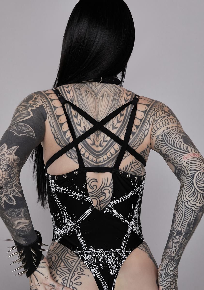 Devil You Know One-Piece Swimsuit sold by Dolls Kill product image thumbnail 2