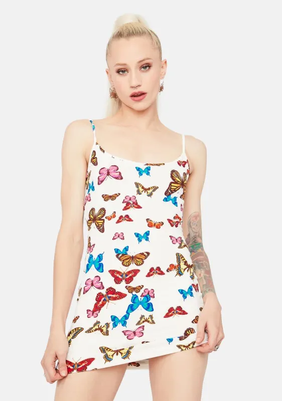 Wings Of Change Butterfly Print Bodycon Dress sold by Dolls Kill