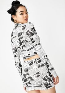 Headline Honey Mini Skirt sold by Dolls Kill