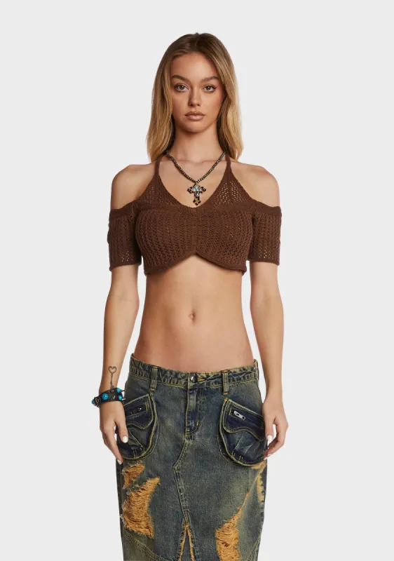 Quit Playin' Crochet Top sold by Dolls Kill