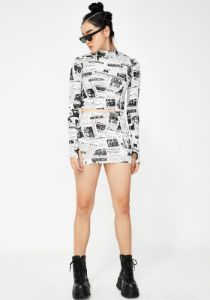 Headline Honey Mini Skirt sold by Dolls Kill