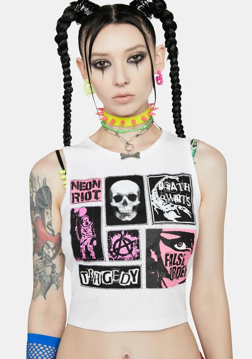 Neon Riot Graphic Tank sold by Dolls Kill