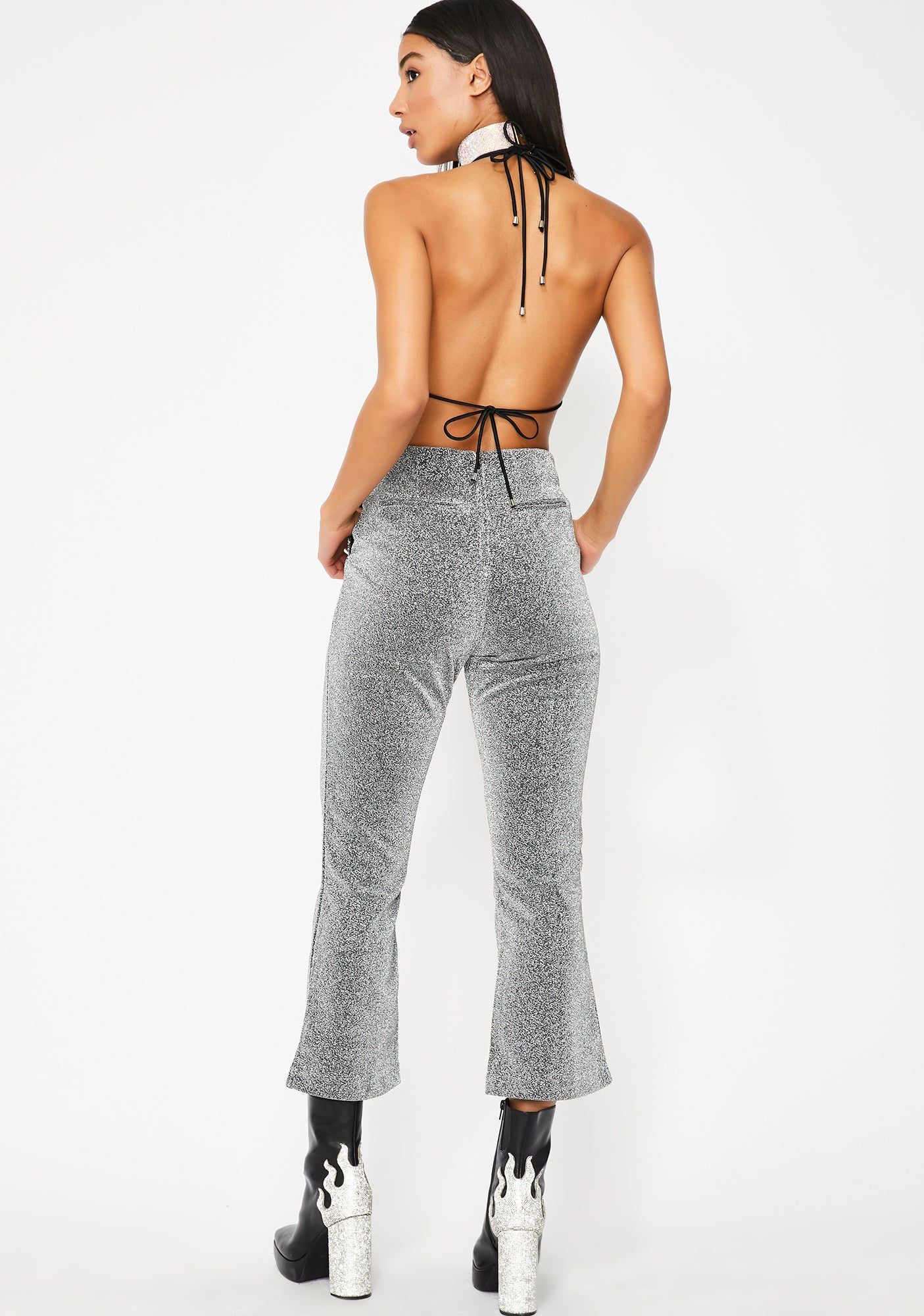 Electric Spark Flare Trousers sold by Dolls Kill product image thumbnail 4