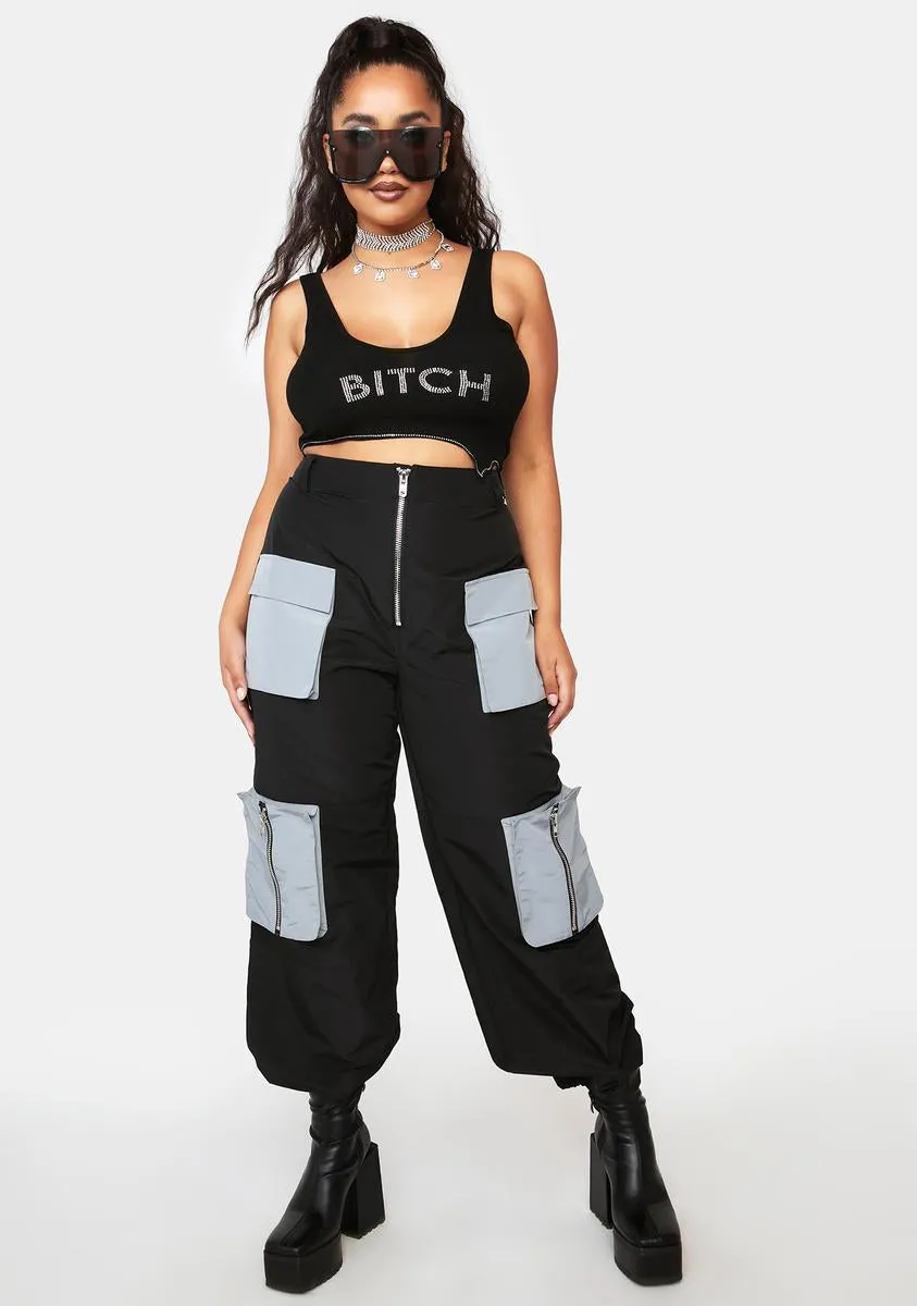 Plus Stone Get Real Cargo Pants sold by Dolls Kill product image thumbnail 3