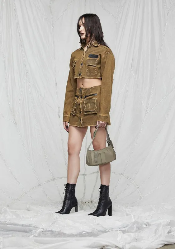 Lady Rage Machine Camo Jacket sold by Dolls Kill