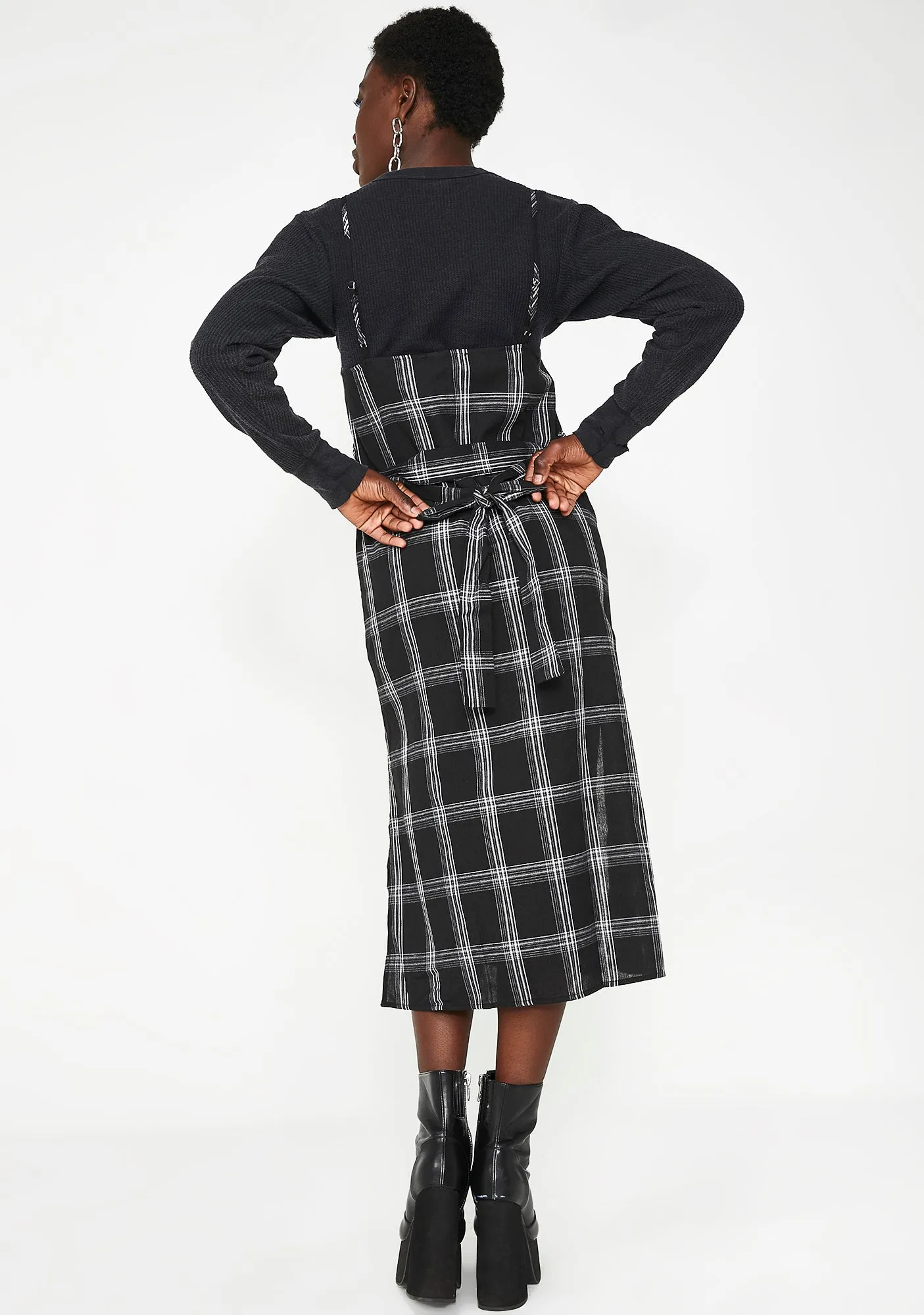 Raven Honeytrap Plaid Midi Dress sold by Dolls Kill product image thumbnail 4
