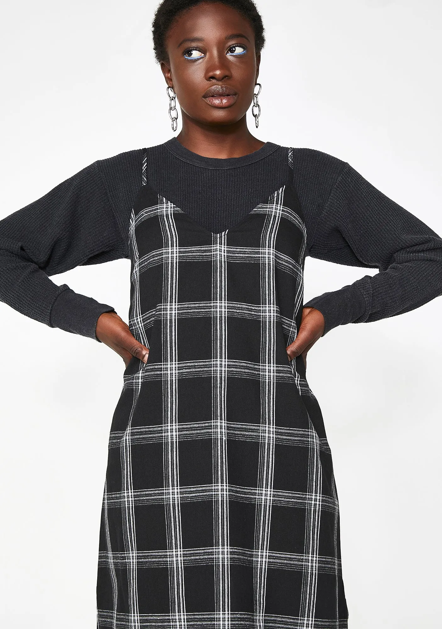 Raven Honeytrap Plaid Midi Dress sold by Dolls Kill product image thumbnail 2