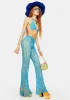 Teal Summer Stunner Crochet Pants Set sold by Dolls Kill