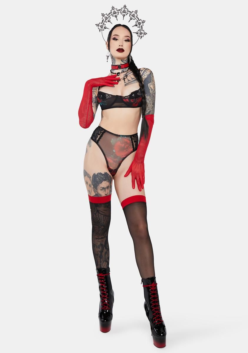 Romance Isn't Dead Lingerie Set sold by Dolls Kill product image thumbnail 3