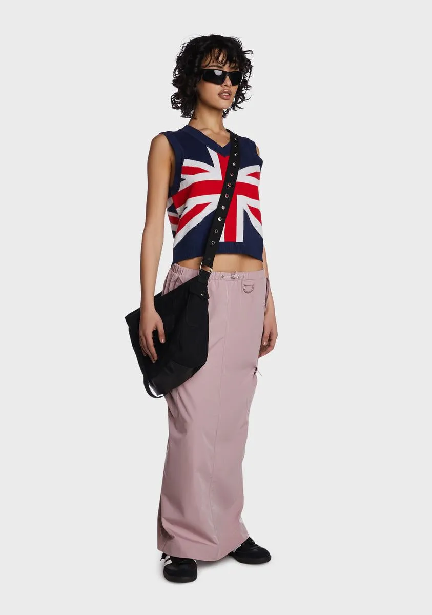 Mauve Gone Backpacking Maxi Skirt sold by Dolls Kill product image thumbnail 5