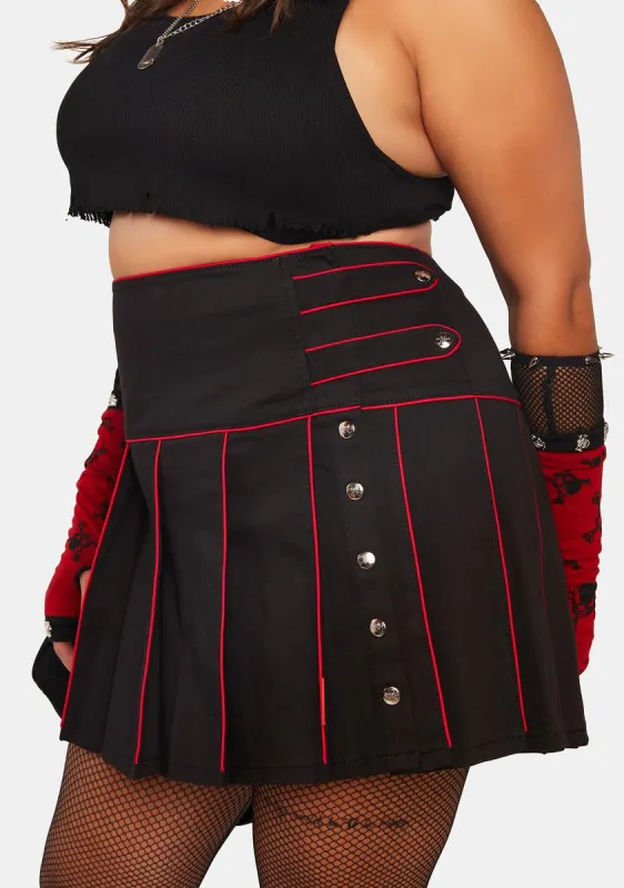 Plus Band Pleated Skirt sold by Dolls Kill