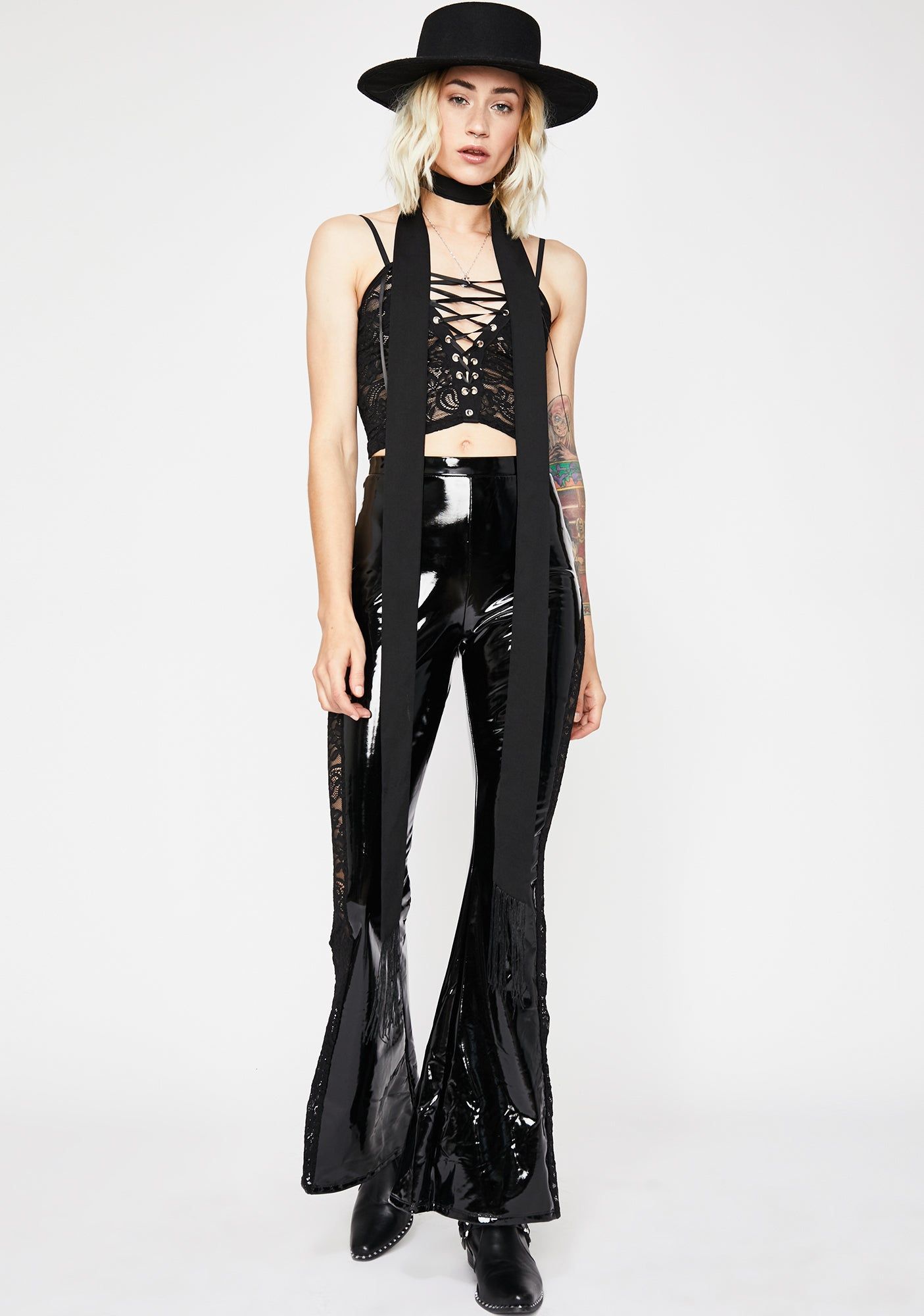 Dark Explicit Escape Crop Top sold by Dolls Kill product image thumbnail 3