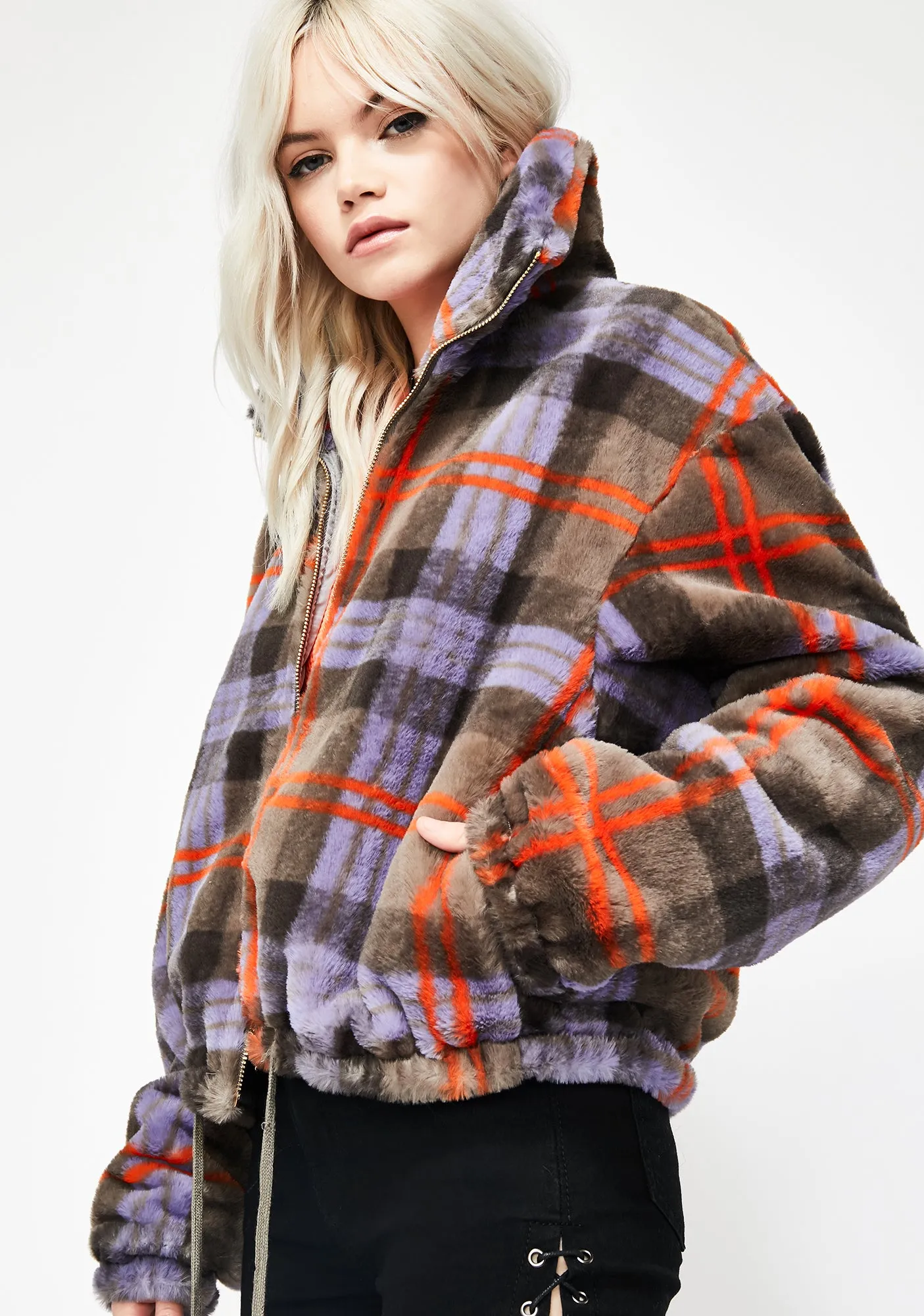 Purp Nice For What Fuzzy Jacket sold by Dolls Kill product image thumbnail 2